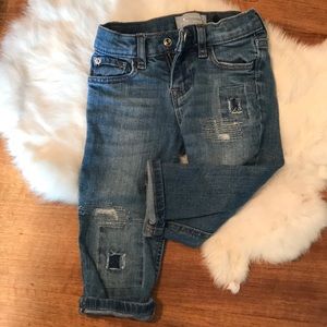 Boyfriend distressed baby gap jeans